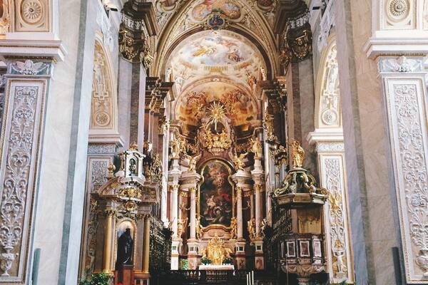 Klosterneuberg Monastery is just 30 minutes outside of Vienna, and is a great day trip. The Monastery's beautiful baroque style church is breathtaking.