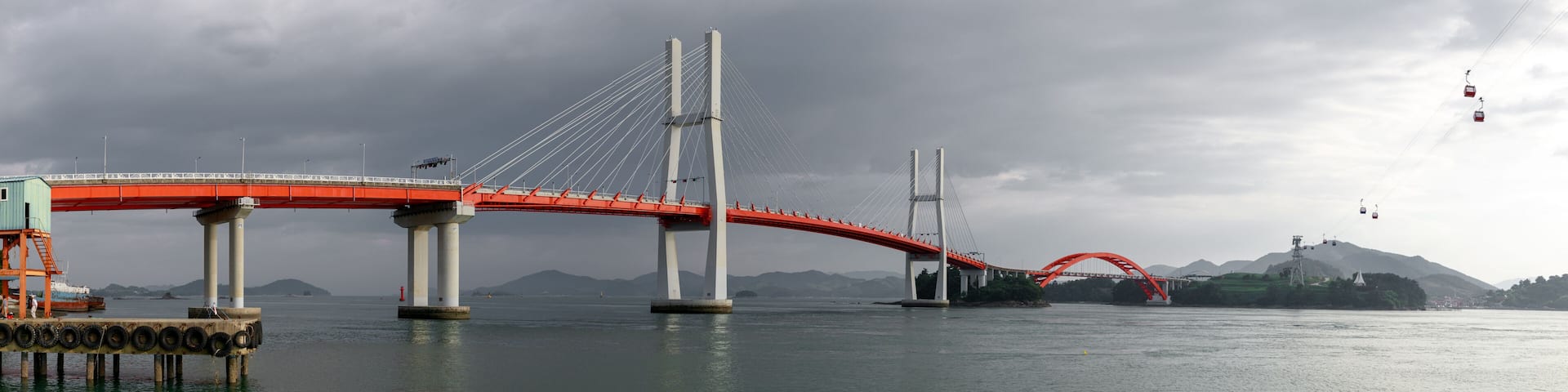 Changseon-Samcheonpo Bridge in Sacheon city in Korea