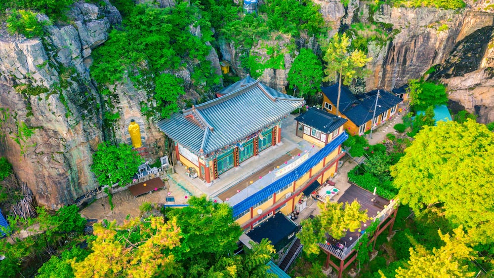 View of beautiful Korea temple
