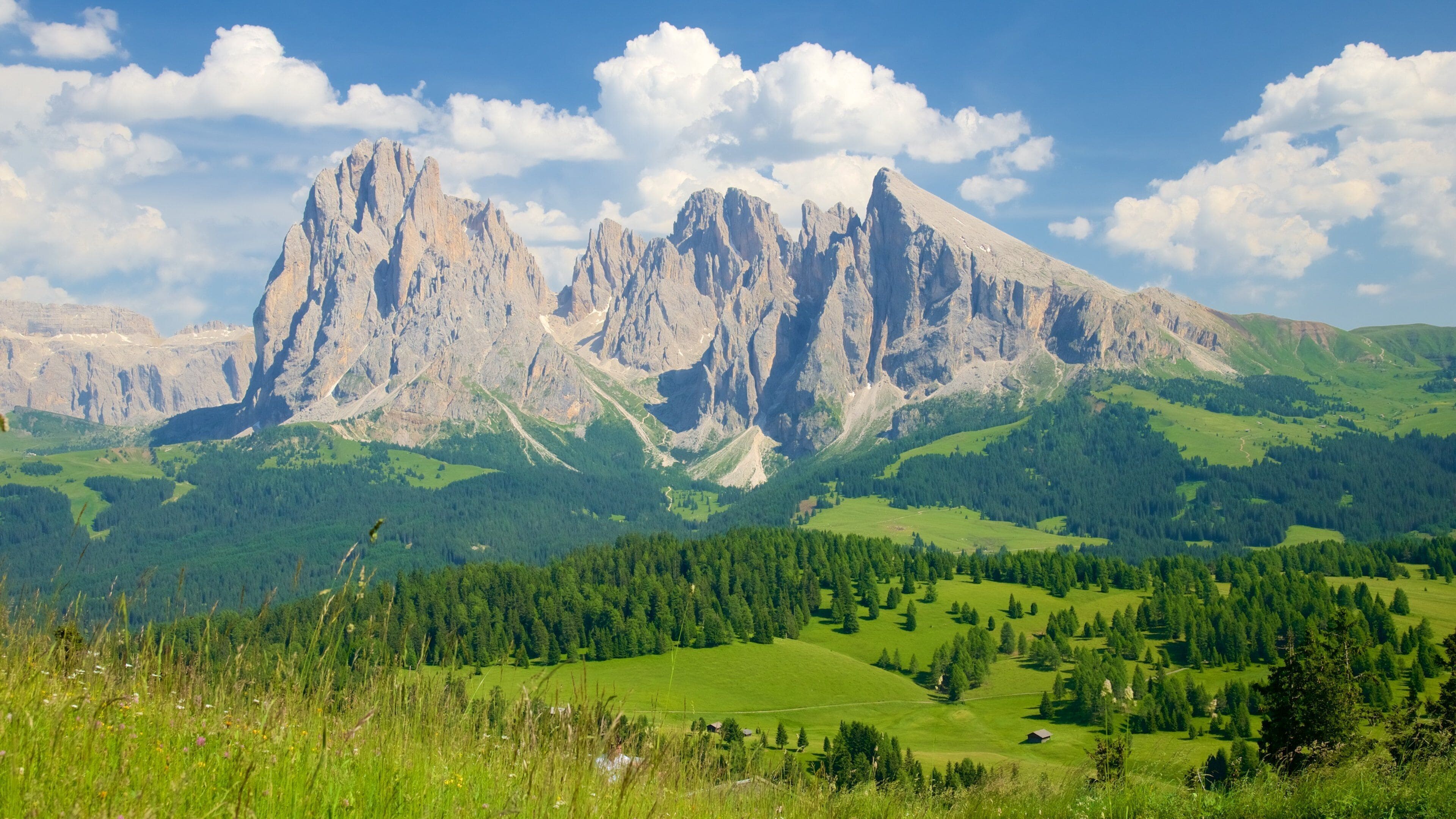 Alpe di Siusi which includes landscape views, tranquil scenes and mountains