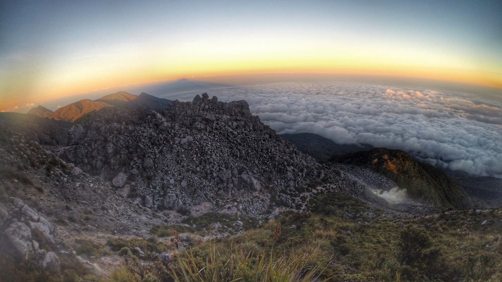 Just a few meters away from the summit of the highest mountain in the Philippines.