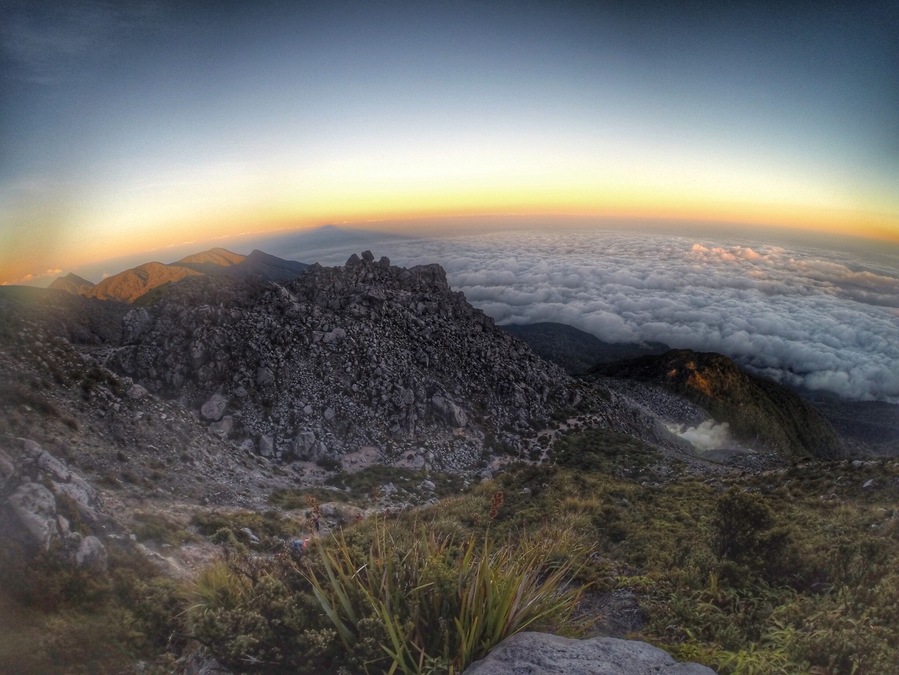Just a few meters away from the summit of the highest mountain in the Philippines.