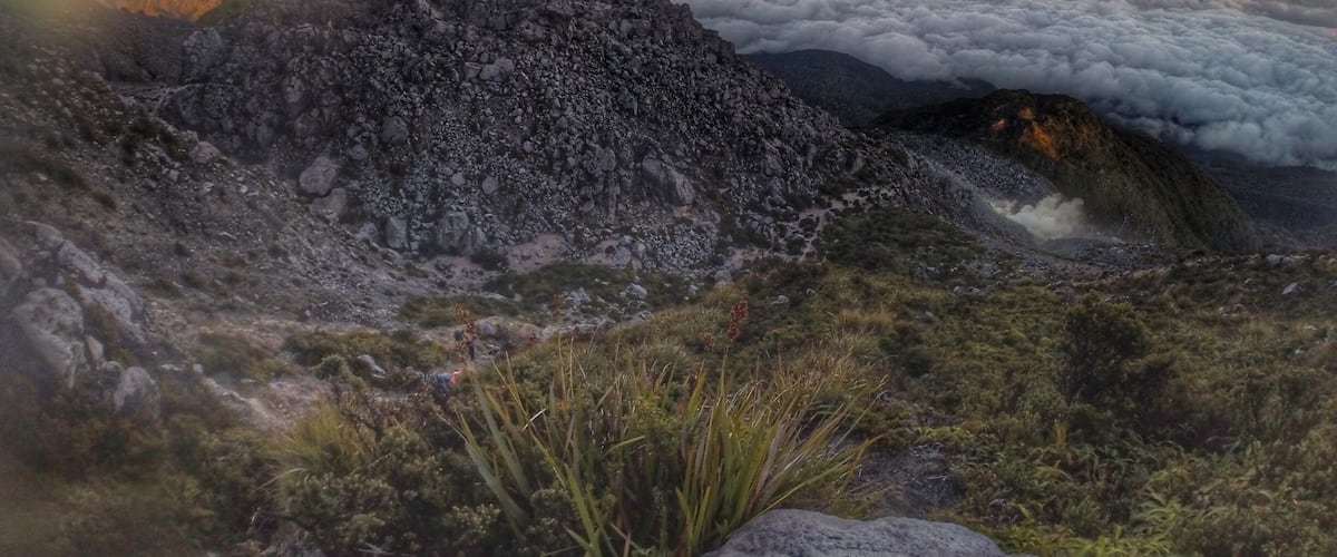 Just a few meters away from the summit of the highest mountain in the Philippines.