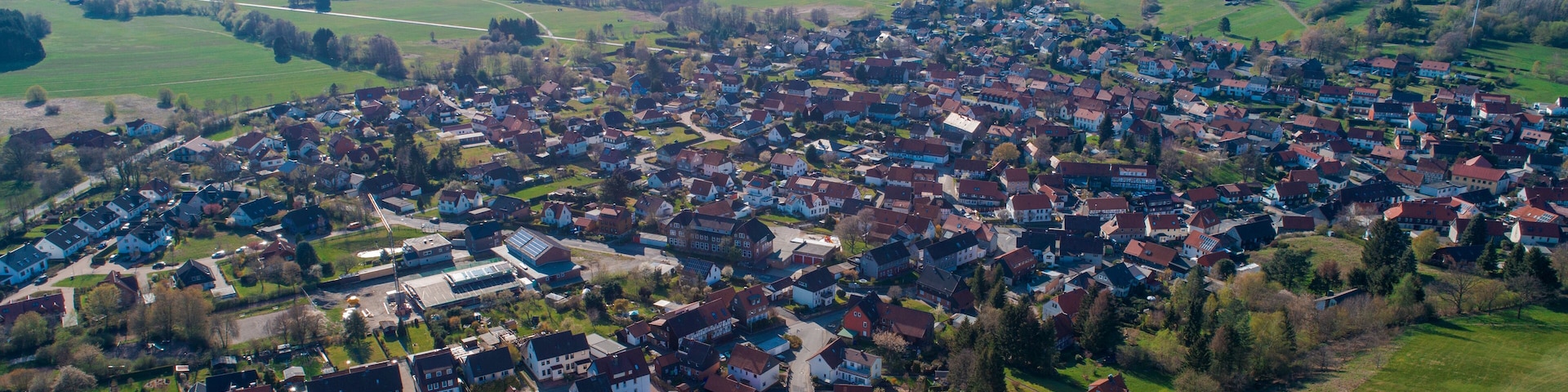 German village of Langelsheim. view from above