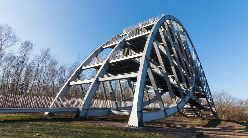 The Bitterfelder Bogen: The viewing platform in the form of a steel arch is located in the chemical city of Bitterfeld in eastern Germany.