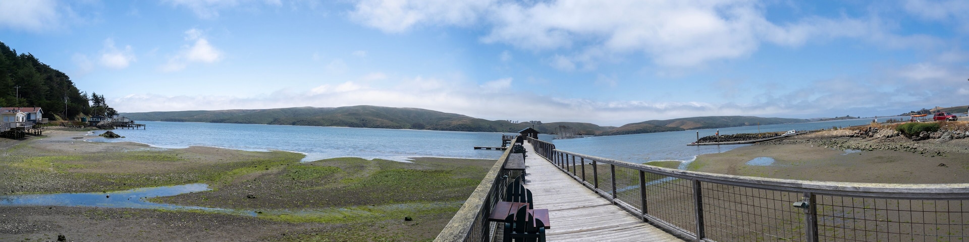 Tomales Bay, California landscape panorama.