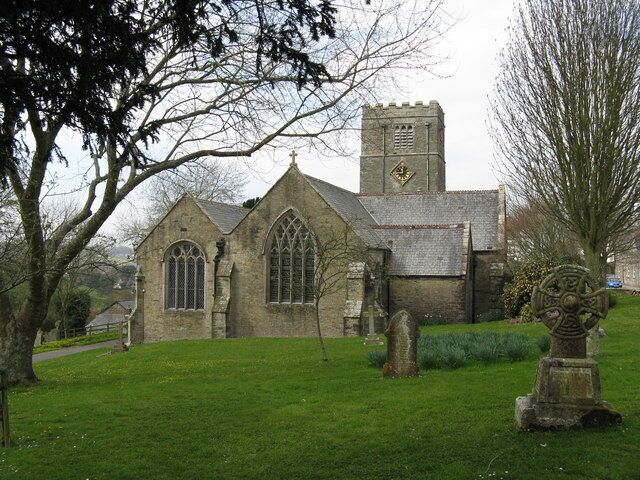 St Andrew's parish church, Tywardreath, Cornwall, seen from the east