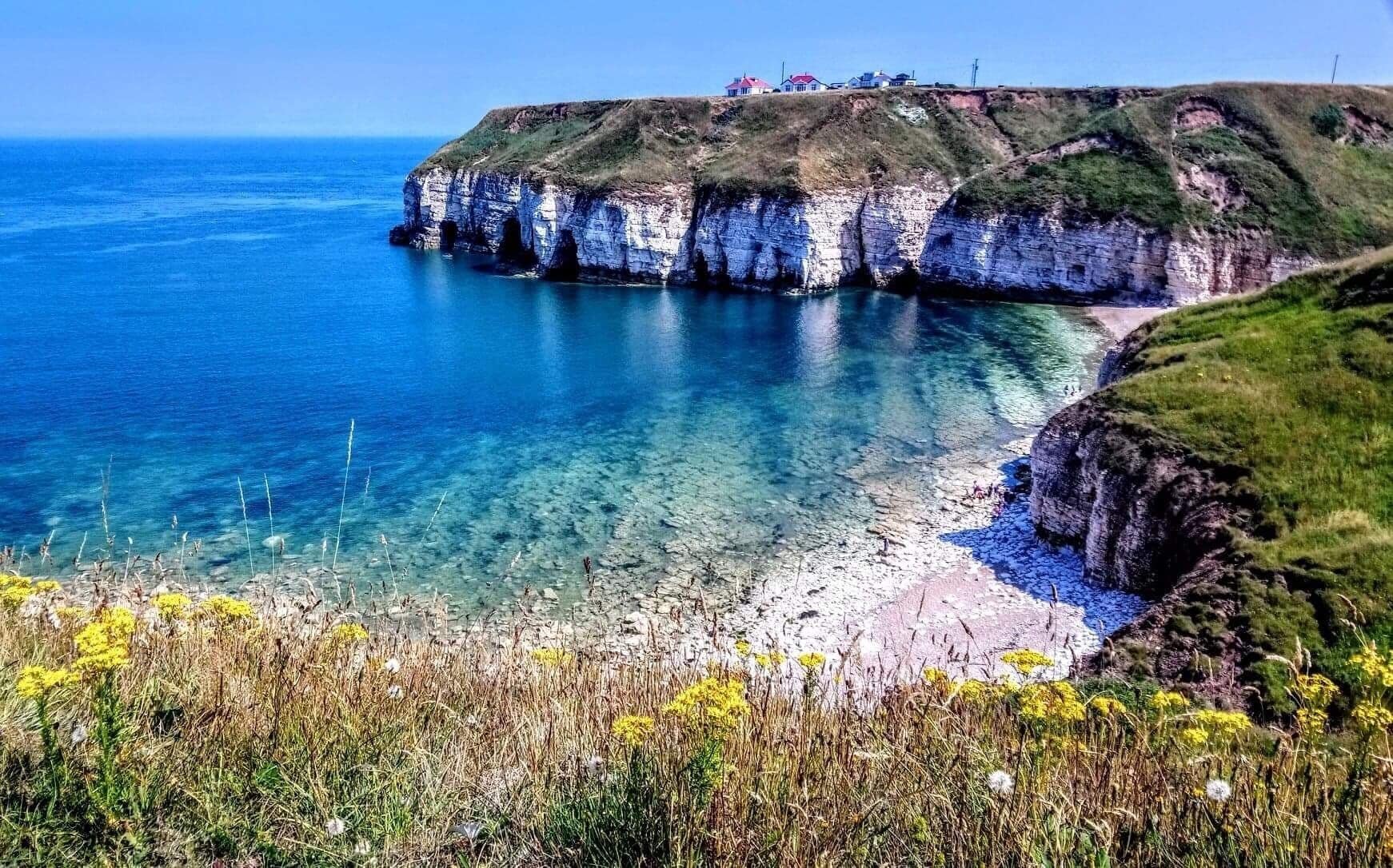 Head South along the cliffs towards Flamborough Head and discover the many bays, some accessible, some only accessible to birds.