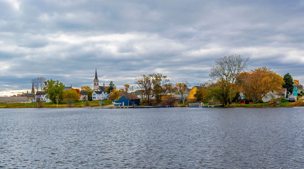East River view in Two Rivers Town of Wisconsin