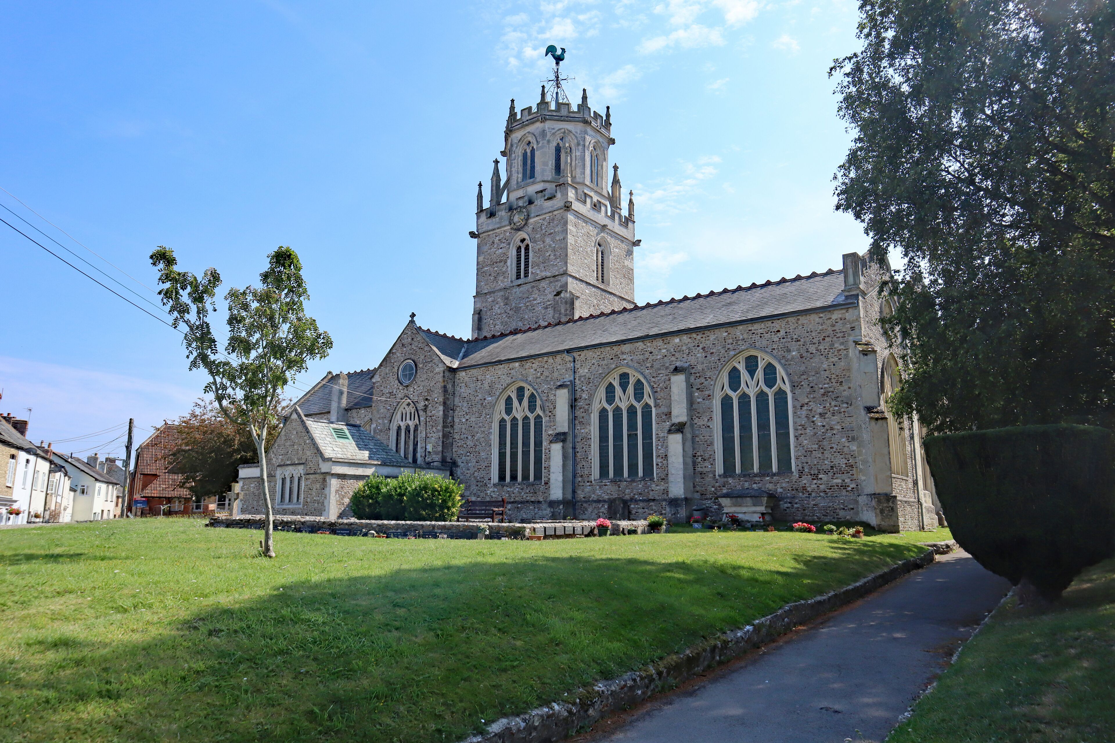 The parish church in the small town of Colyton in Devon