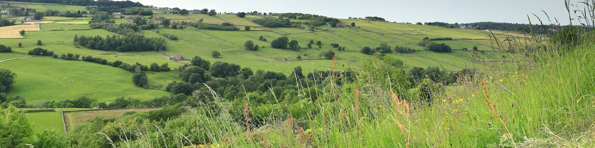 West Yorkshire countryside. A view across the West Yorkshire countryside close to the village of Haworth in northern England.