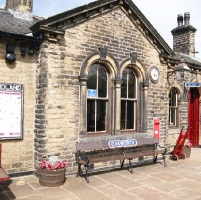 Oakworth Station on the Keighley and Worth Valley Railway line
