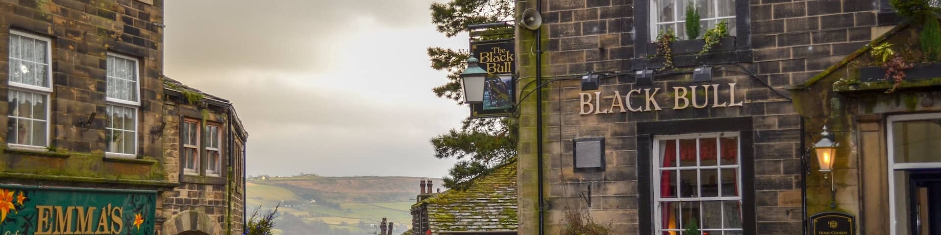 The charm of the quintessential English village @ Haworth, Yorkshire, UK (Jan 2013): the village home of the Brontes.