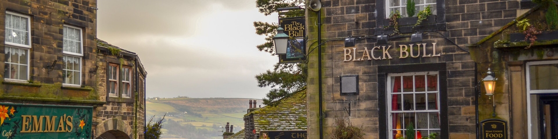 The charm of the quintessential English village @ Haworth, Yorkshire, UK (Jan 2013): the village home of the Brontes.