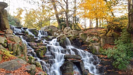 The Cascades along the walk around the lake at Virginia Water on a lovely Autumn afternoon.
