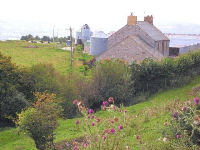 Marian-bach farm near Cwm Near Cwm, on the Offa's Dyke Path, view from Marian Ffrith towards Marian-bach farm.