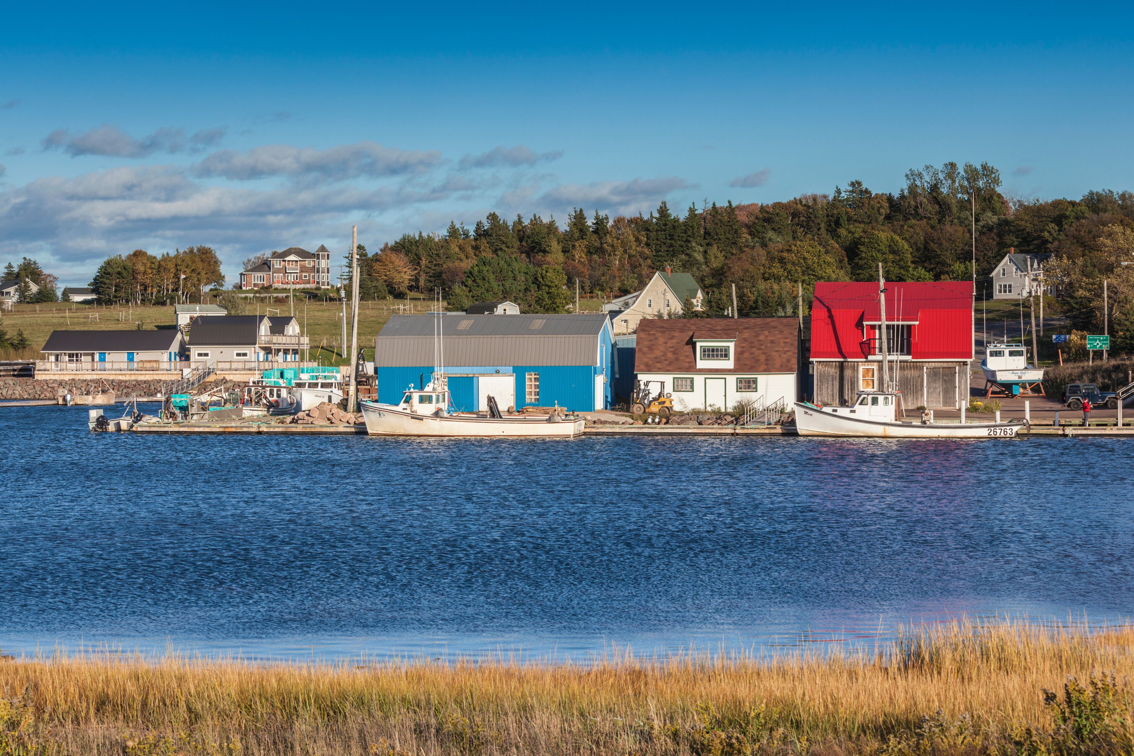 Canada, Prince Edward Island, Stanley Bridge. Small fishing harbor.