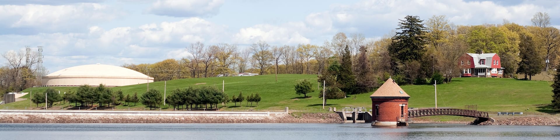 A view of the water at the Southington reservoir on the New Britain Southington town line in Connecticut.