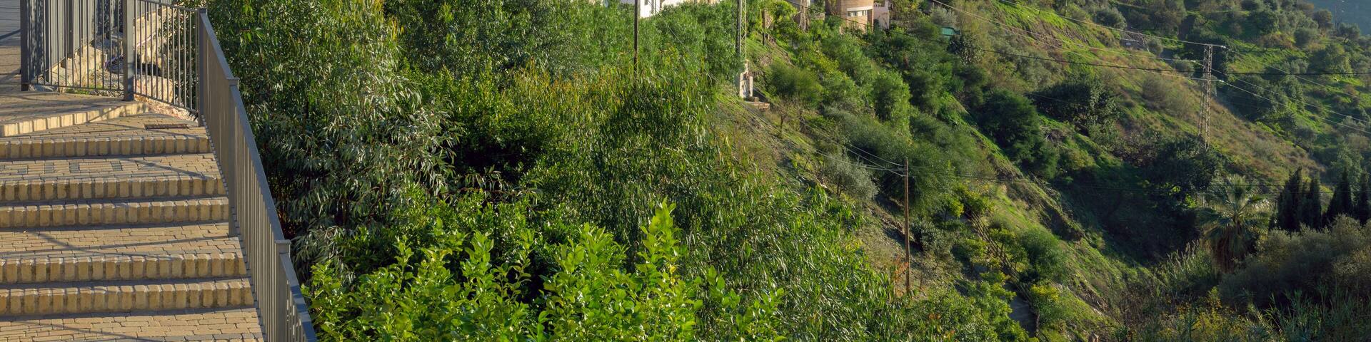 Panoramic view of the picturesque village of Totalan in the province of Malaga, Spain.