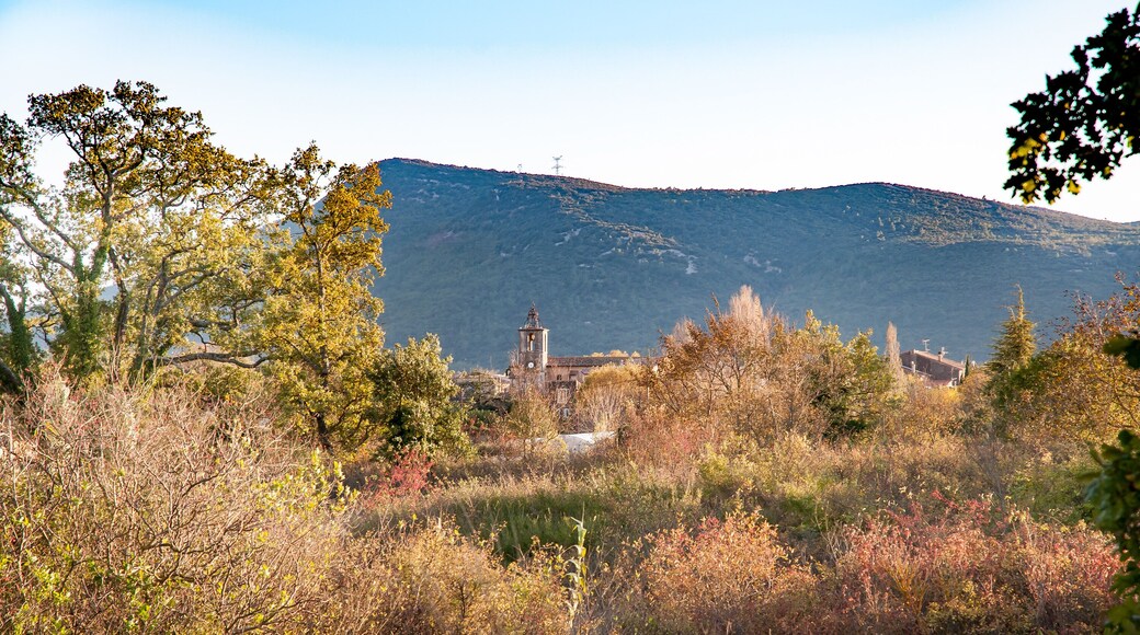 Eglise Saint Christophe (Saint Christophe Church), in Sollies-Toucas, Provence, France. In the background appears the mountain named Pilon Saint-Clement