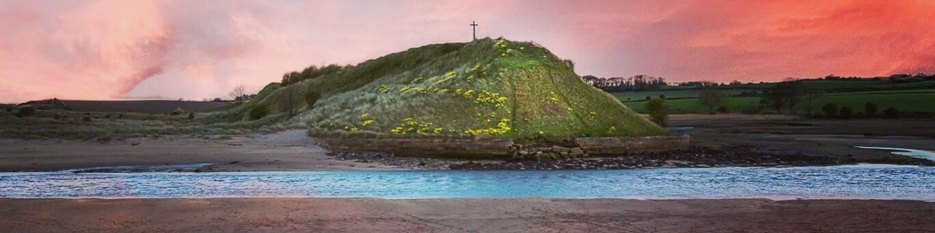 Stunning sunsets over the Aln Estuary towards Church Hill.