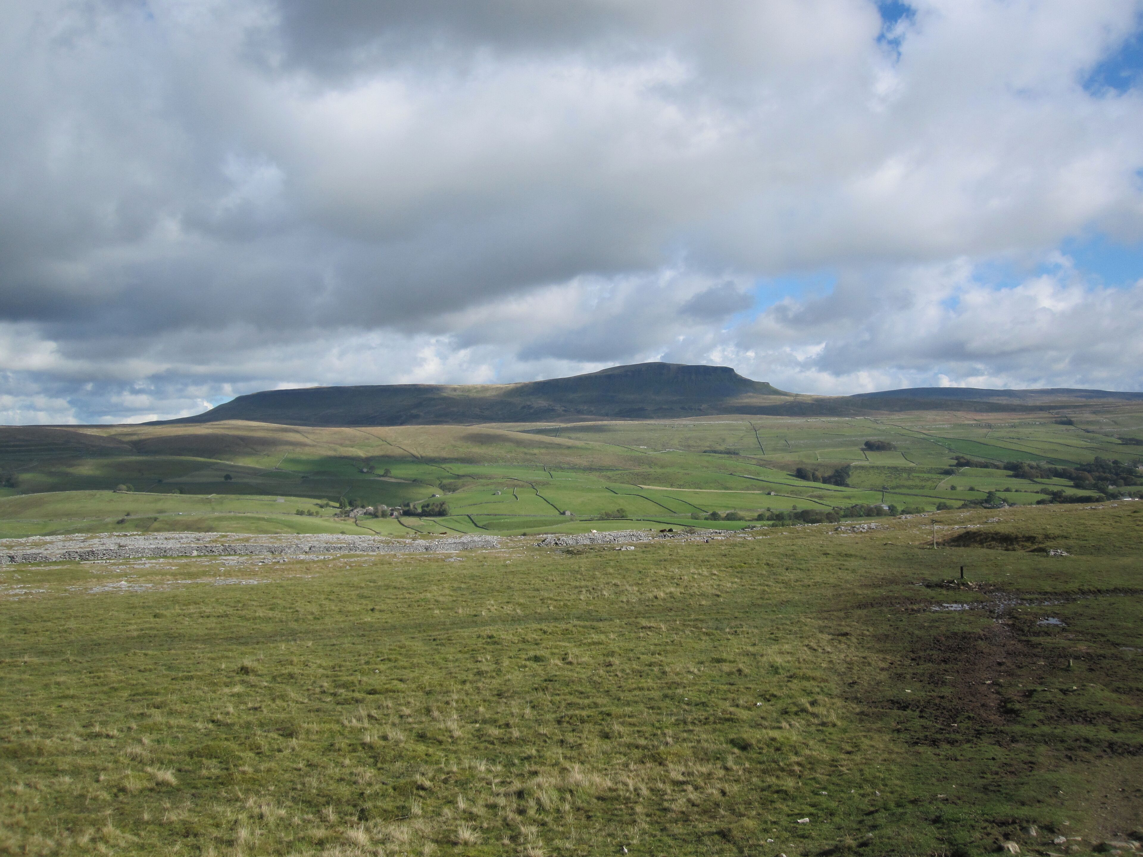 A view of Ingleborough far more familiar taken approximately half a mile from Horton-in-Ribblesdale station