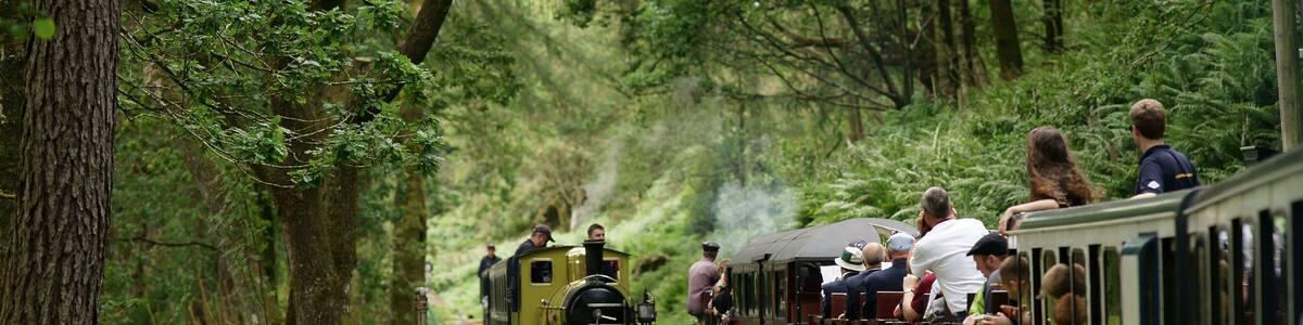 The passing loop, on the Ravenglass & Eskdale Railway, close to the Fisherground halt.