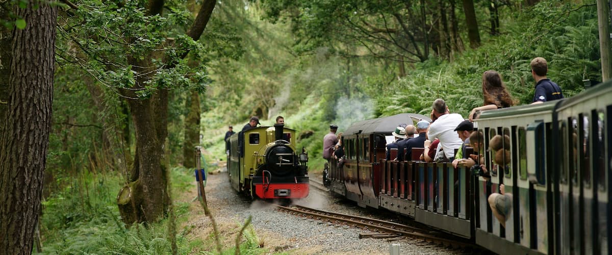 The passing loop, on the Ravenglass & Eskdale Railway, close to the Fisherground halt.