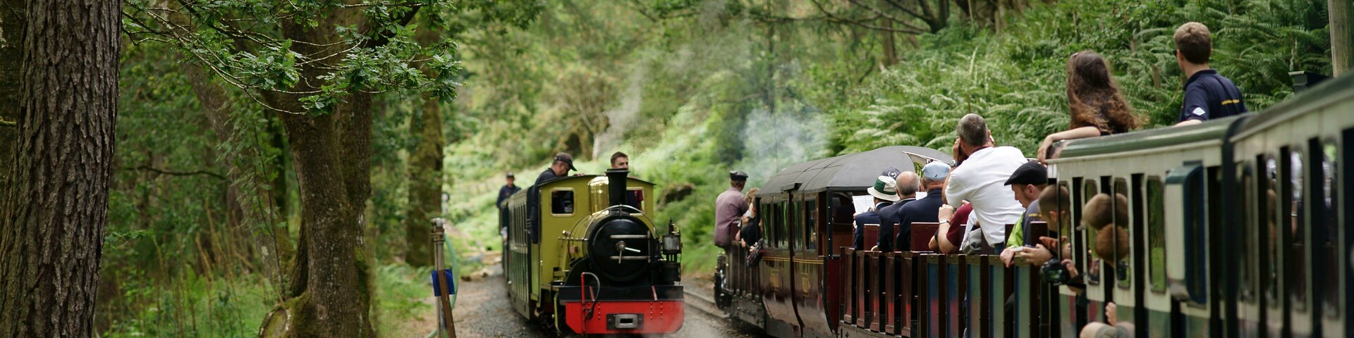 The passing loop, on the Ravenglass & Eskdale Railway, close to the Fisherground halt.
