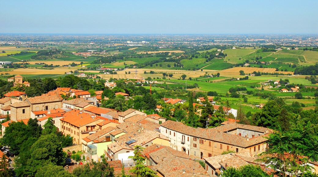 Italy, Romagna Apennines hills view from Bertinoro village