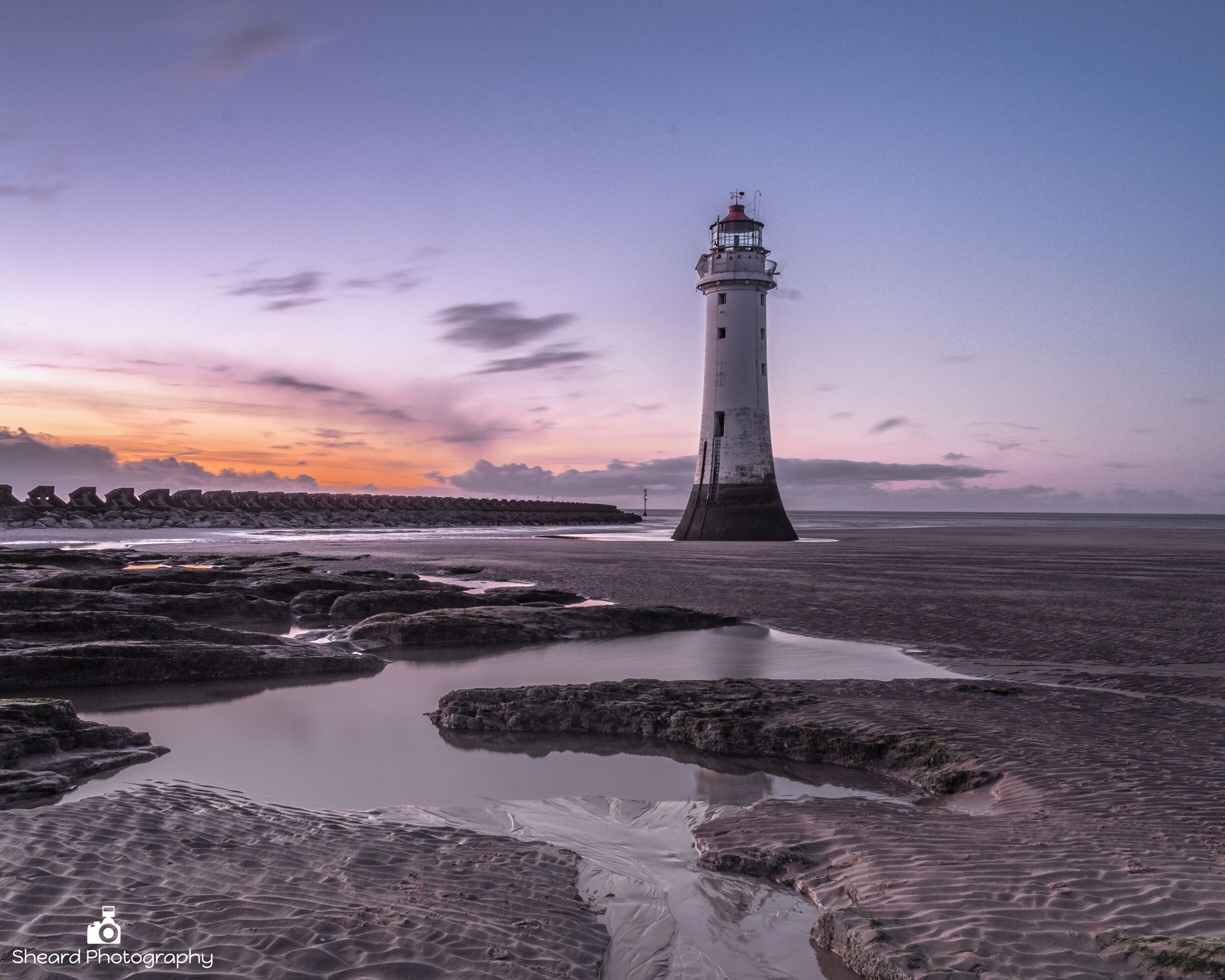Fort Perch Rock lighthouse at Sunset #lighthouse #BVSBlue #sunset #landscape