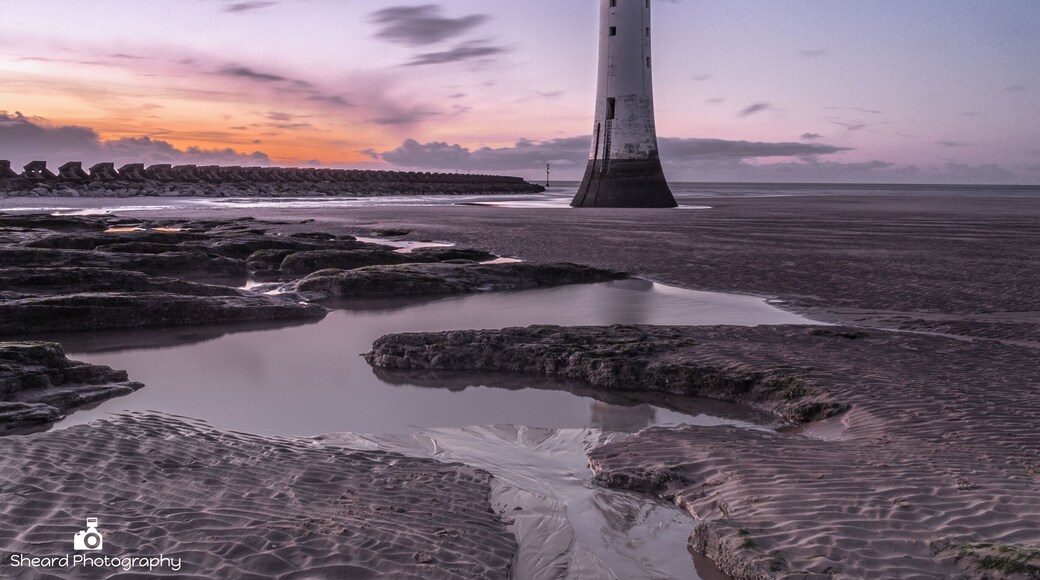 Fort Perch Rock lighthouse at Sunset #lighthouse #BVSBlue #sunset #landscape