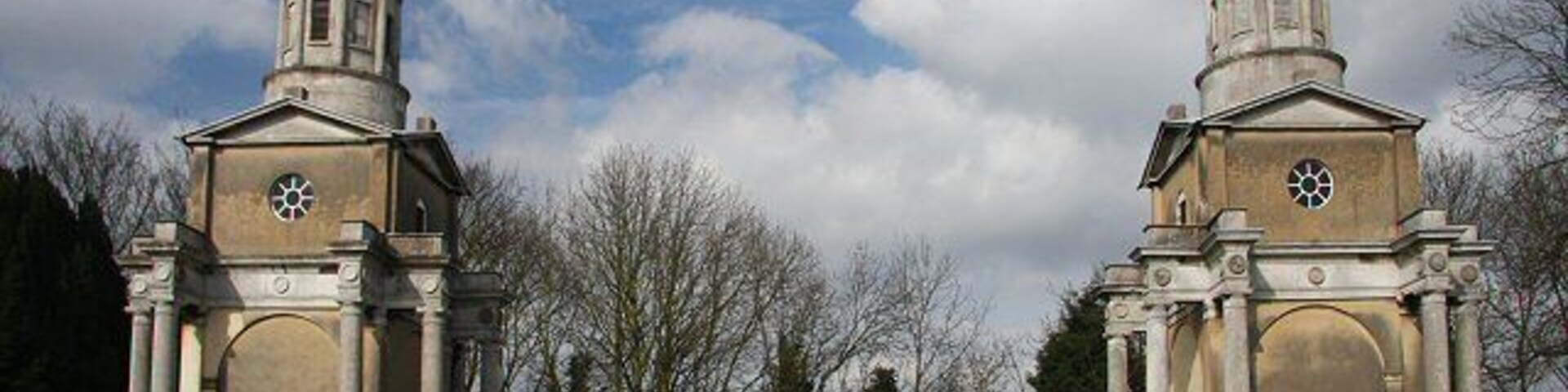 Mistley Towers These porticoed Classical towers are all that survive from the church of St Mary the Virgin, originally built in 1735 and re-modelled in an unconventional style by Robert Adam in 1776. The nave between the two towers was demolished in 1870 when a new church was built nearby. The Towers come under the overall supervision of English Heritage, but are managed by the local Residents' Association, from whom a key is available.