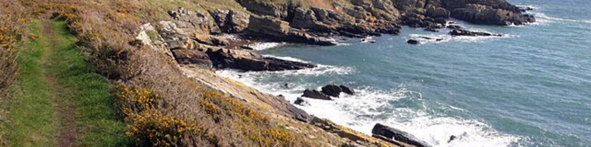 Raad ny Foillan near Meary Voar. Looking east towards Santon Head