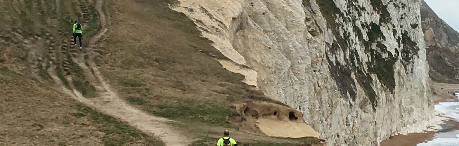 Fabulous coastal path along the South West coast of the UK taking in the spectacular white cliffs of the Jurassic Coast (Dorset). Be warned - very hilly in places