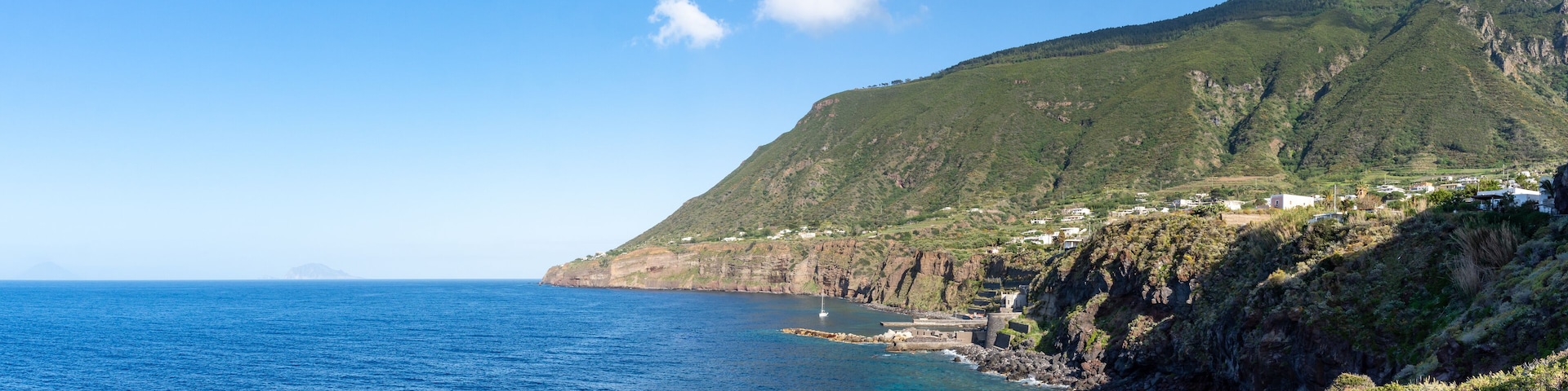 Plage de Malfa, Île de Saline, Sicile