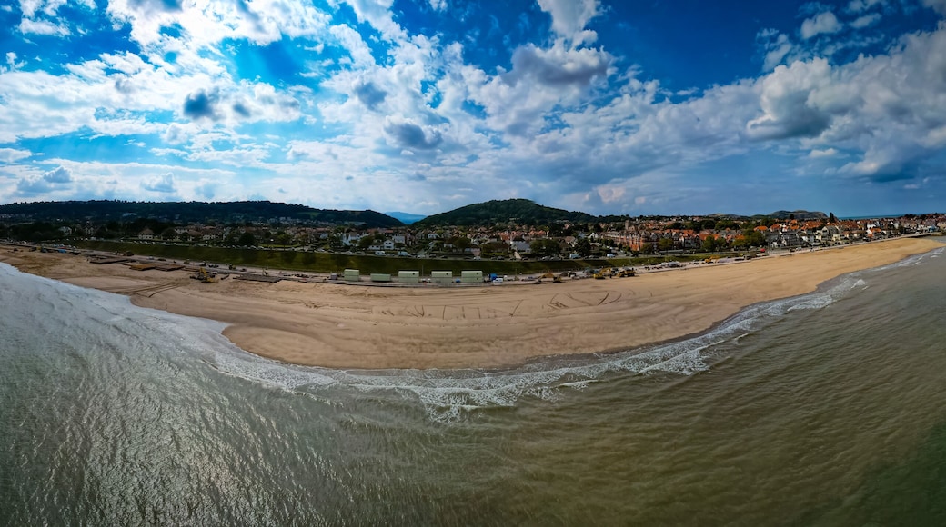 rhos on sea beach, wales, uk. aerial view 12