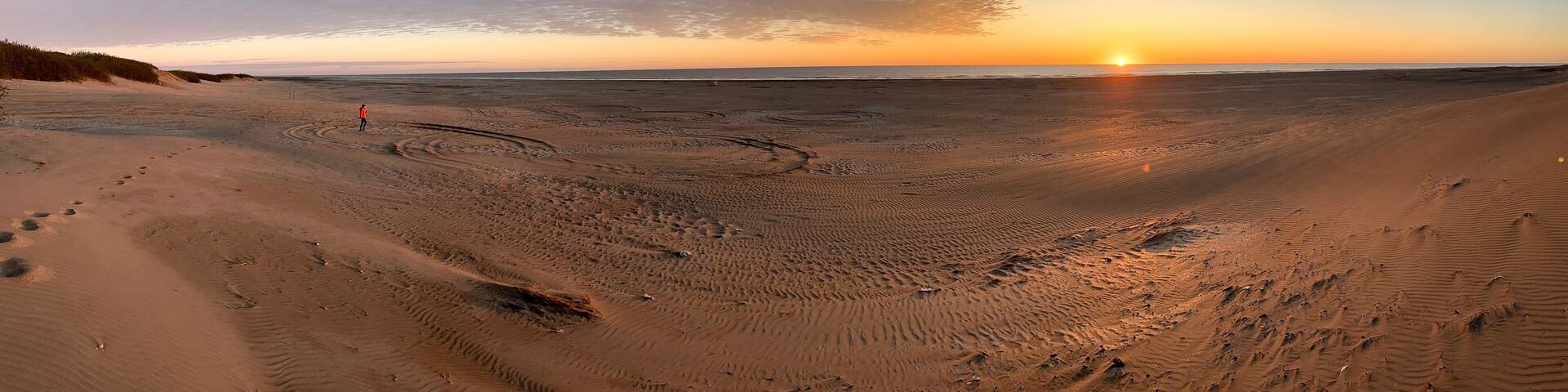 Beach near the national park Campos del Tuyú. Environmental around San Clemente in Argentina.
