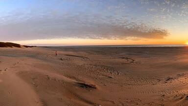 Beach near the national park Campos del Tuyú. Environmental around San Clemente in Argentina.