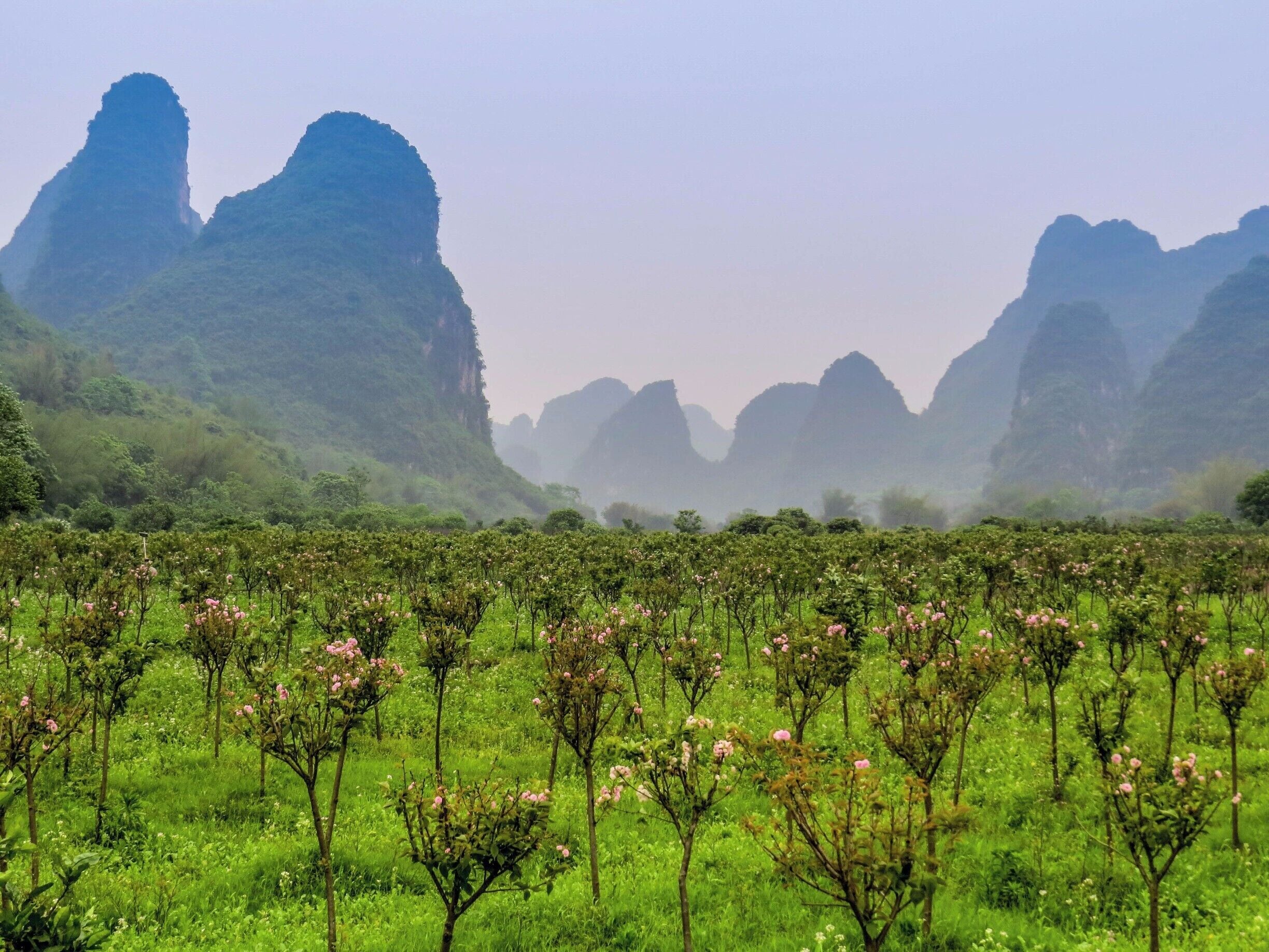 Gorgeous Yangshuo mountains, China.