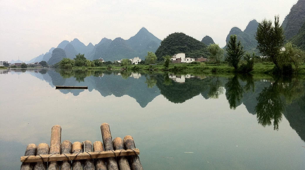 The river with its backdrop of karst mountains is perfect in Yangshuo. Take the bamboo boats rather than the big cruise boats to get a better feel for life on the river. I saw another Trover had pretty much the identical bamboo canoe and mountain view. Yangshuo is picturesque and you should go see the sound and light show created by the man who did the Beijing Olympics opening ceremony. #river #mountains
http://yangshuo-insider.com/liu-san-jie-light-show-in-yangshuo/