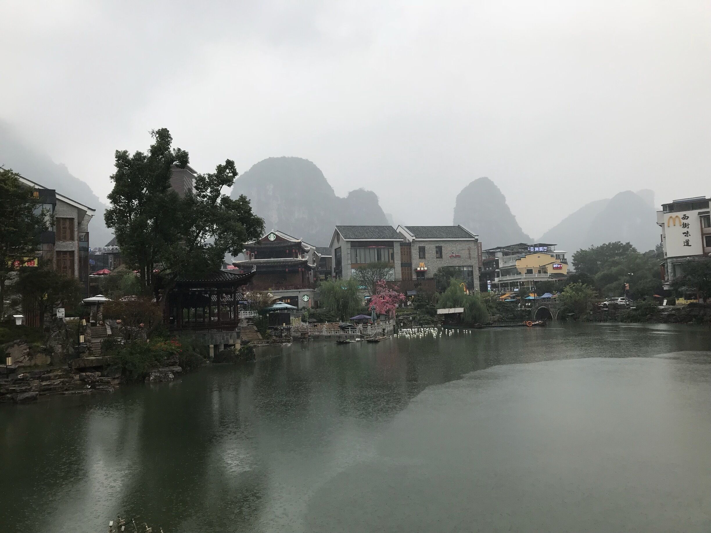 Yangshuo, a county and resort town in southern China’s Guangxi region, is known for its dramatic karst mountain landscape and outdoor recreation.