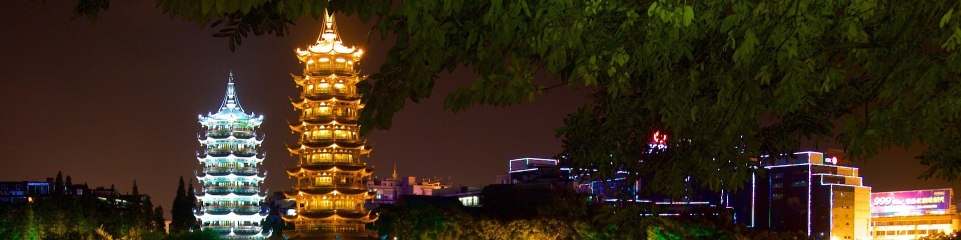 Guilin which includes a city and a river or creek