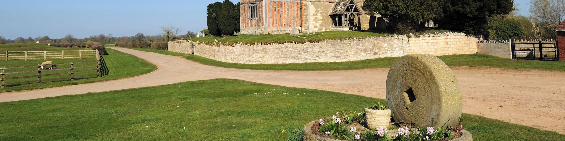 St Mary's parish church, Upleadon Court, Upleadon, Gloucestershire, seen from the southwest
