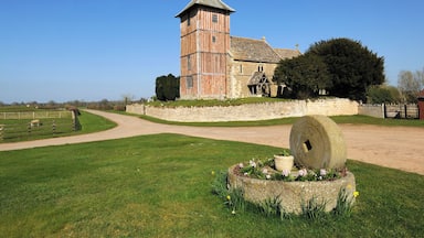 St Mary's parish church, Upleadon Court, Upleadon, Gloucestershire, seen from the southwest