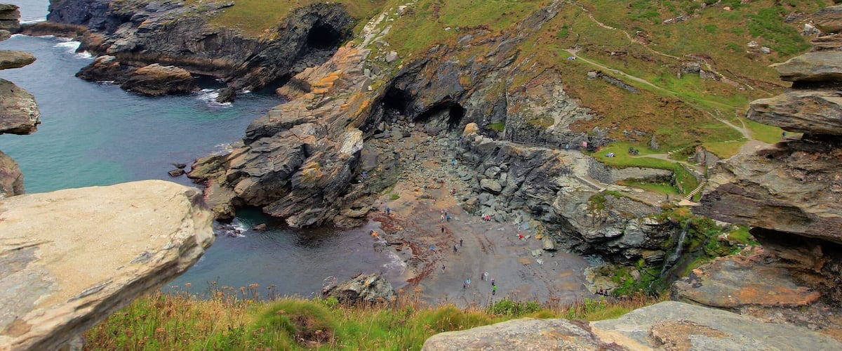 Looking down at the bay located just below Tintagel. While it may be a bit of a walk from the village, it more than makes up for it once there.