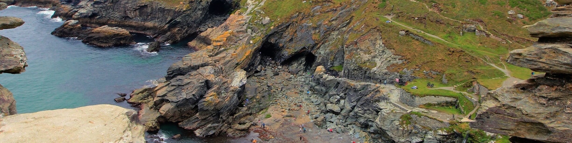 Looking down at the bay located just below Tintagel. While it may be a bit of a walk from the village, it more than makes up for it once there.