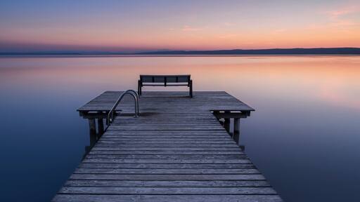 Idyllischer Abend am Neusiedler See (Weiden am See, Burgenland, Österreich)