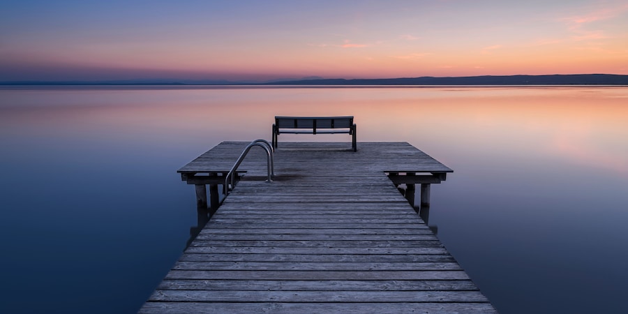 Idyllischer Abend am Neusiedler See (Weiden am See, Burgenland, Österreich)