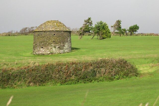 The Crafthole Dovecote This old and well-preserved dovecote sits in the middle of a golf course.